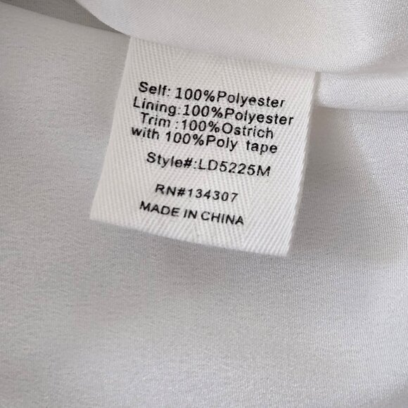 Line & Dot Kimi Dress Size Medium Feather Trim Satin MSRP $184 New Without Tags - Picture 10 of 17